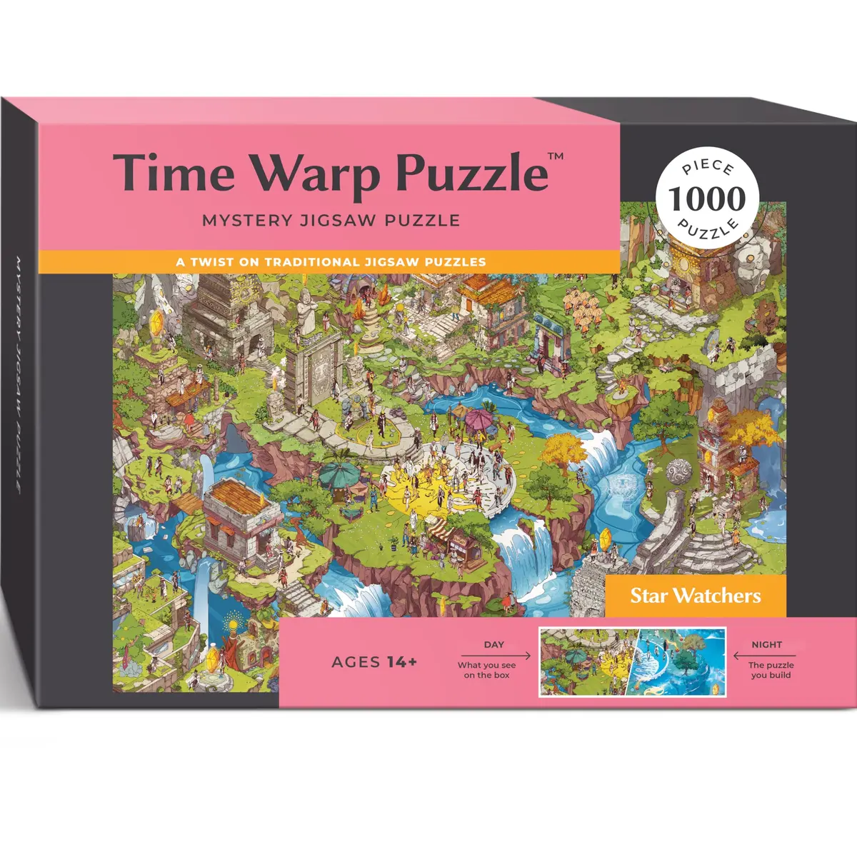 da Vinci's Room Time Warp Puzzle – Star Watchers - 1000 Piece Jigsaw Puzzle for Adults | Day to Night Scene Challenge - main product image