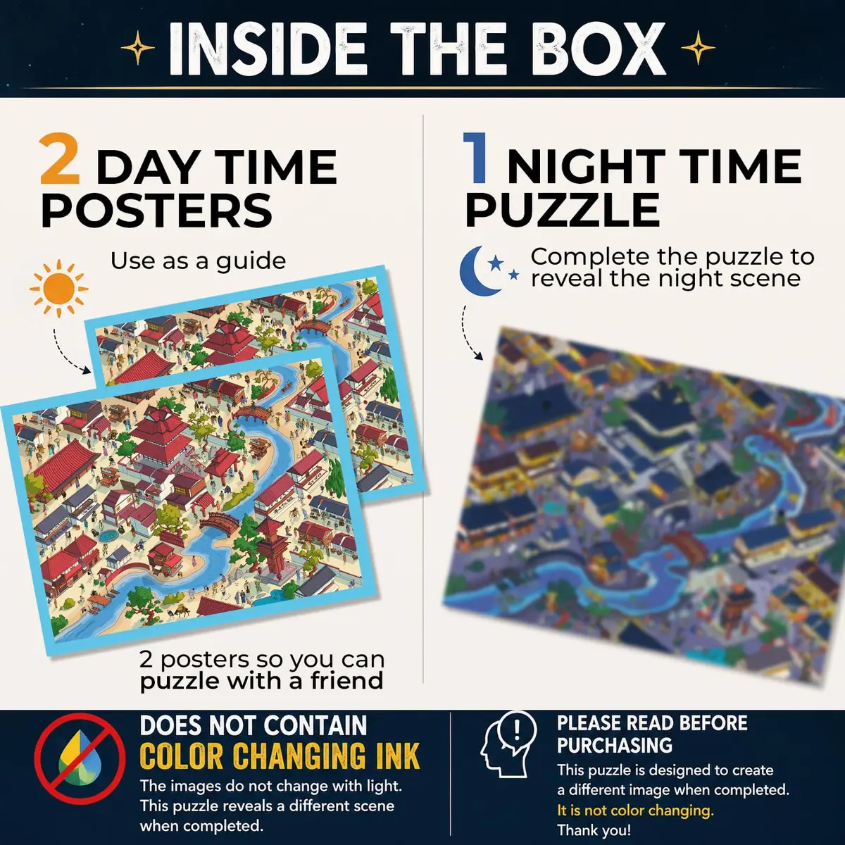 da Vinci's Room Time Warp Puzzle – Obon Festival - 1000 Piece Jigsaw Puzzle for Adults | Night Scene Challenge with Obon Spirits - view 3