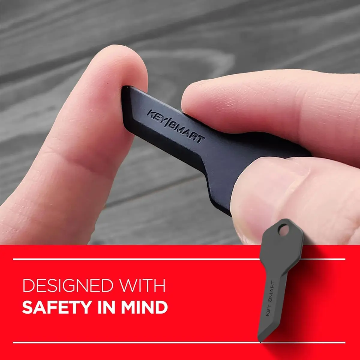 KeySmart Safe Box Opener Black 3-Pack | Finger-Safe Keychain Tool for Easy Package Opening - view 4