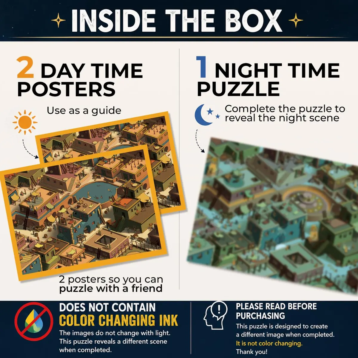 da Vinci's Room Time Warp Puzzle – Rock the Cat's Paw 1000 Piece Jigsaw Puzzle for Adults | Day to Night Scene Challenge - view 3