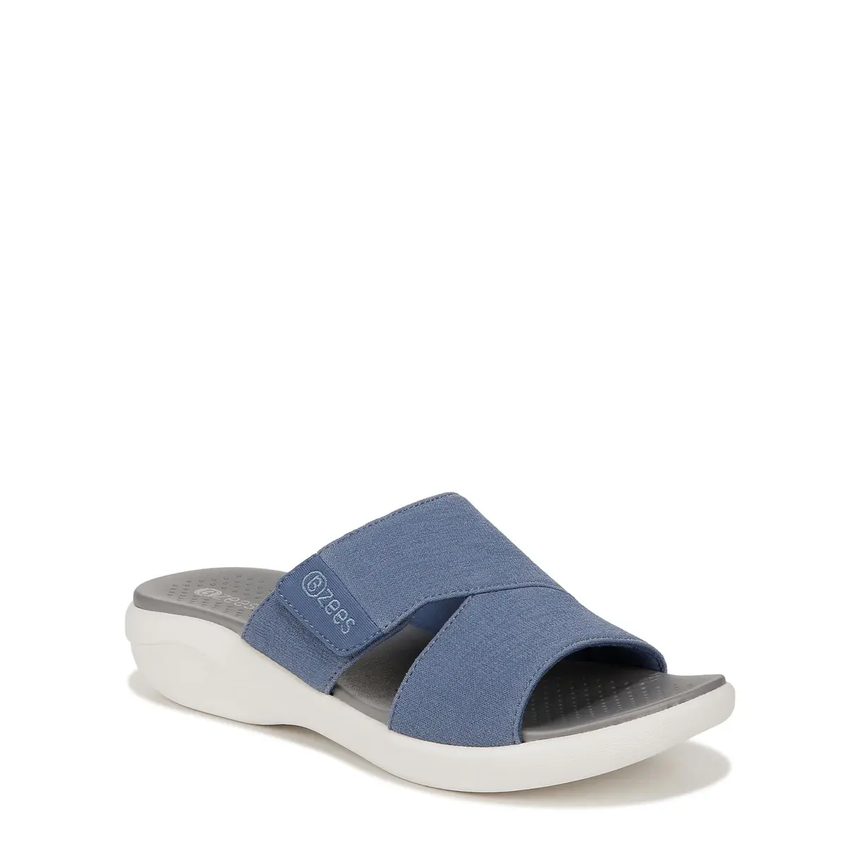 LifeStride Carefree Machine Washable Wedge Sandal Blue | Casual Slip-On Comfort - main product image