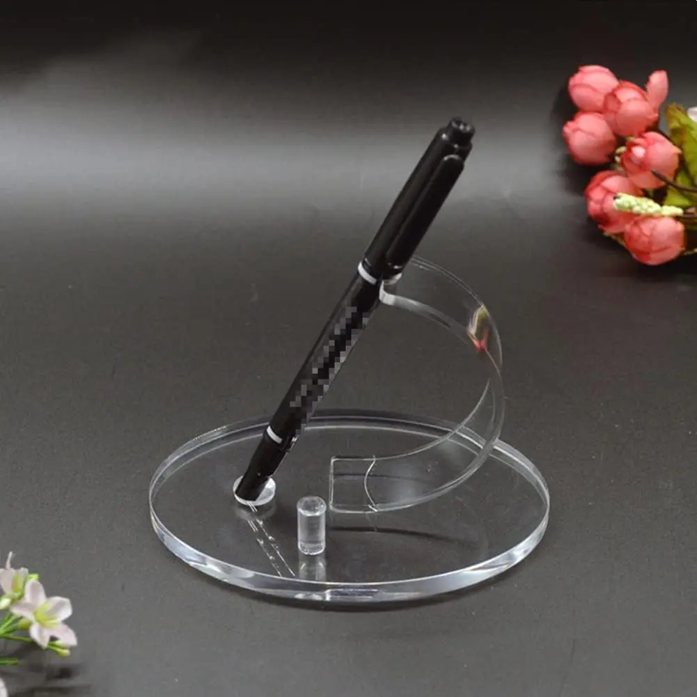 BWESOO Transparent Acrylic Pen Holder Pencil Display Stand for Office & Makeup Brushes | Vertical Acrylic Caddy - view 3