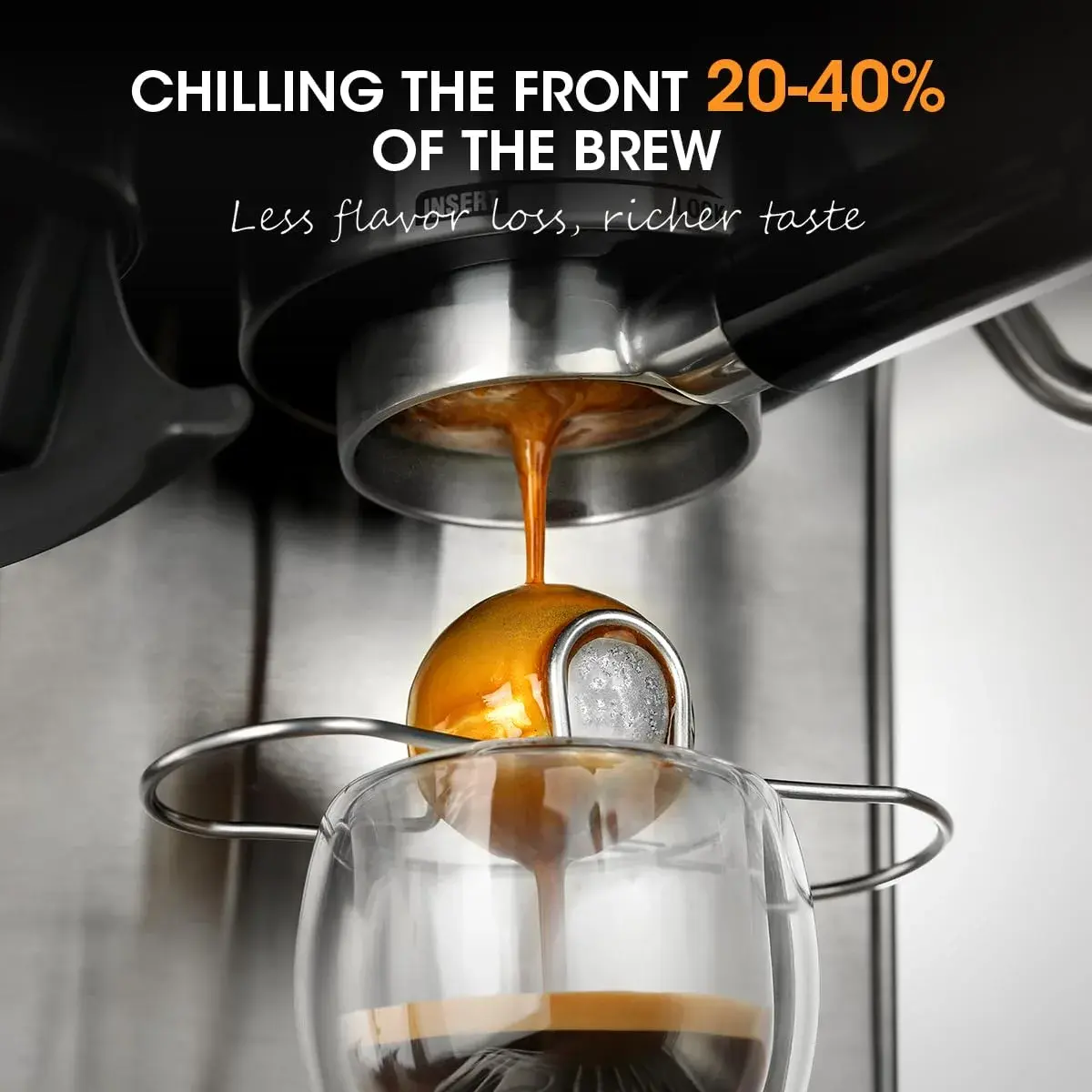 AIEVE Espresso Cooling Balls (2 Pack) Stainless Steel Espresso Accessories | Chill Coffee for Smoother Taste & Reduced Dilution - view 2