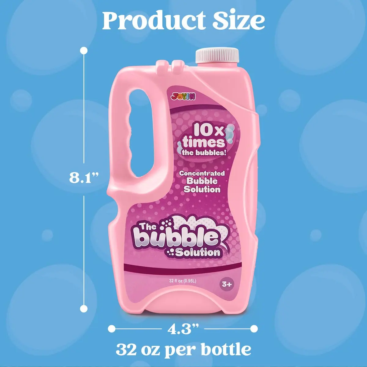 JOYIN Pink Bubble Solution Refills 946ml (32 fl oz) | Concentrated for Giant Bubbles - view 7