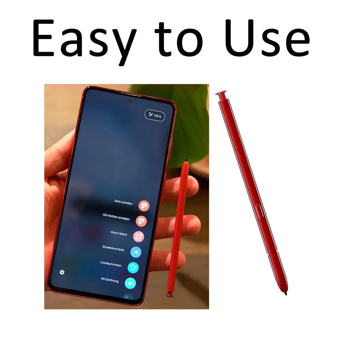 Alovexiong Stylus Pen Replacement for Samsung Galaxy Note 10 Lite/Plus/5G (Red) | 4096 Pressure Sensitivity - view 4
