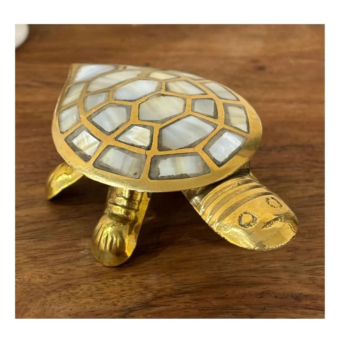 DIVE DECOR Feng Shui Brass Tortoise Figurine | Longevity, Wealth & Prosperity Symbol (1.5 cm H x 4 cm L x 2.5 cm W) - view 2