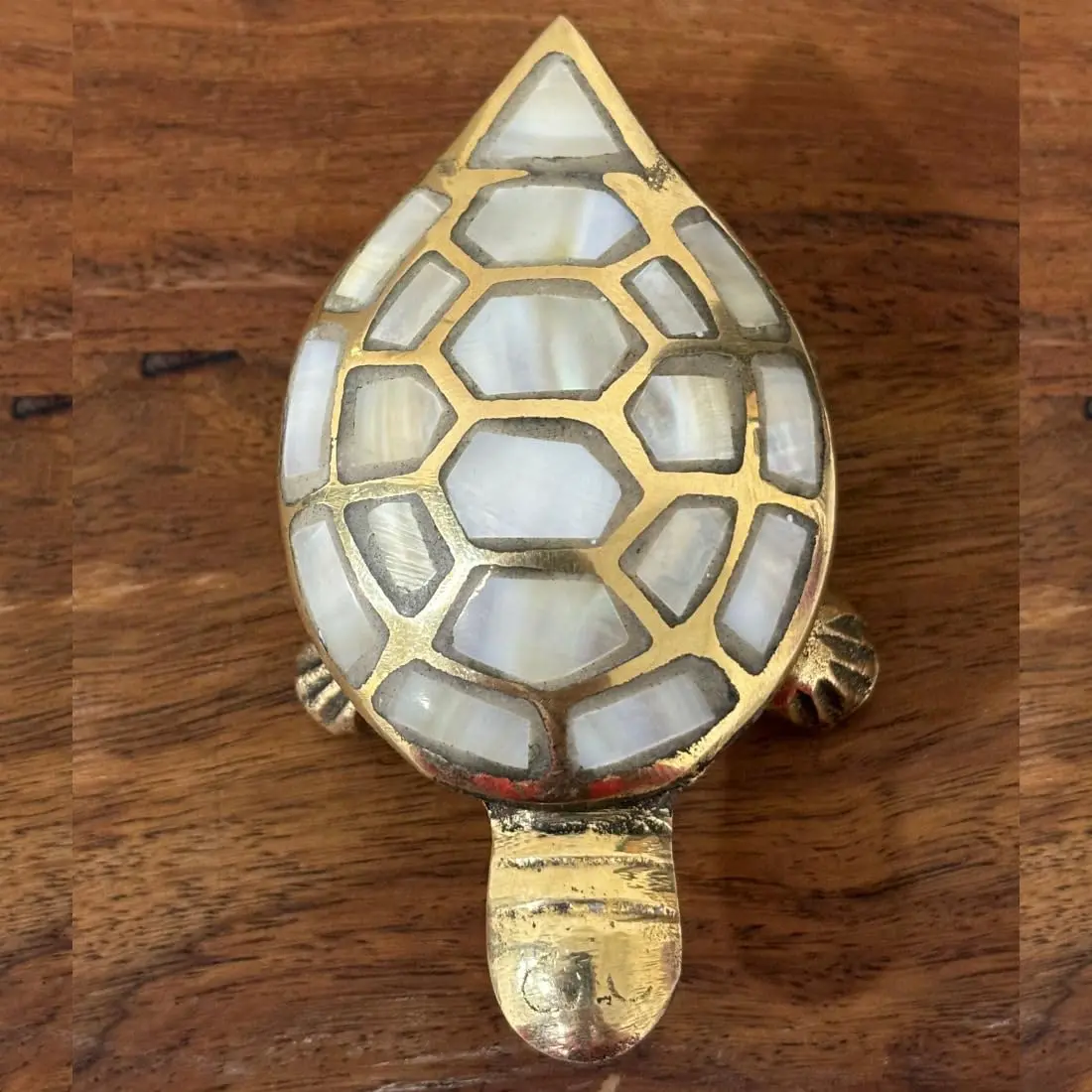 DIVE DECOR Feng Shui Brass Tortoise Figurine | Longevity, Wealth & Prosperity Symbol (1.5 cm H x 4 cm L x 2.5 cm W) - view 4