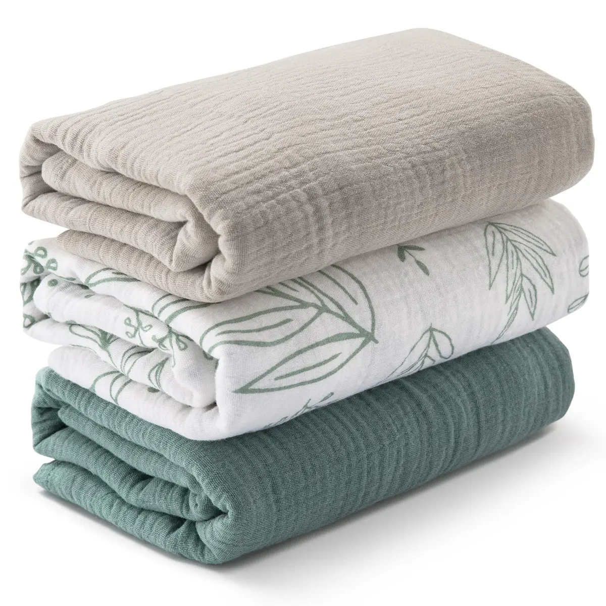 LYRICHOM BABY Muslin Swaddle Blankets 3 Pack | Breathable Organic Cotton for Newborns - main product image
