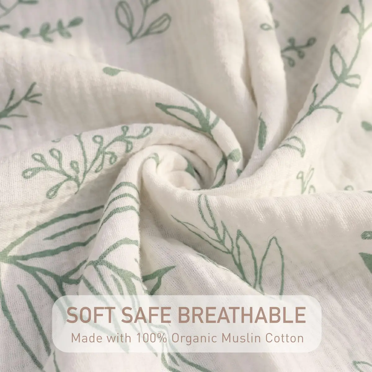 LYRICHOM BABY Muslin Swaddle Blankets 3 Pack | Breathable Organic Cotton for Newborns - view 8