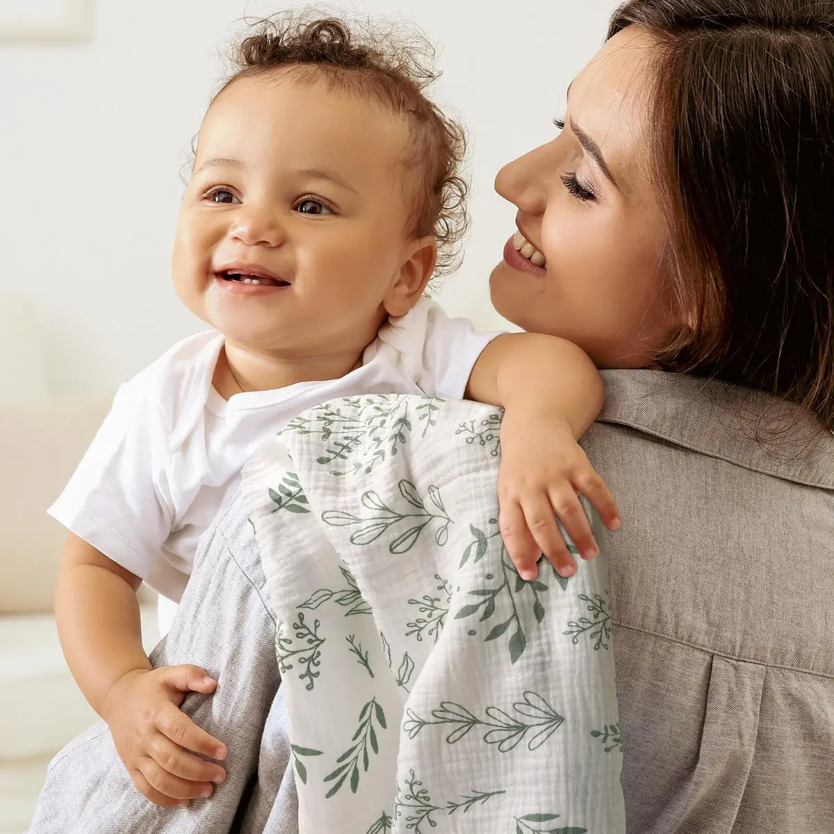 LYRICHOM BABY Muslin Swaddle Blankets 3 Pack | Breathable Organic Cotton for Newborns - view 2
