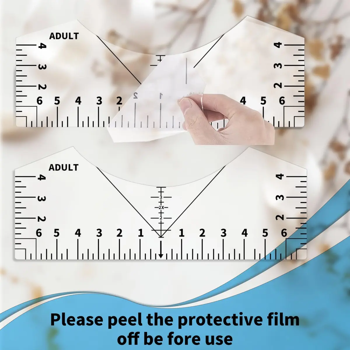 tietoc T-Shirt Ruler Guide Set with Measuring Tape | 4 Sizes for Vinyl Alignment & Heat Press - view 5