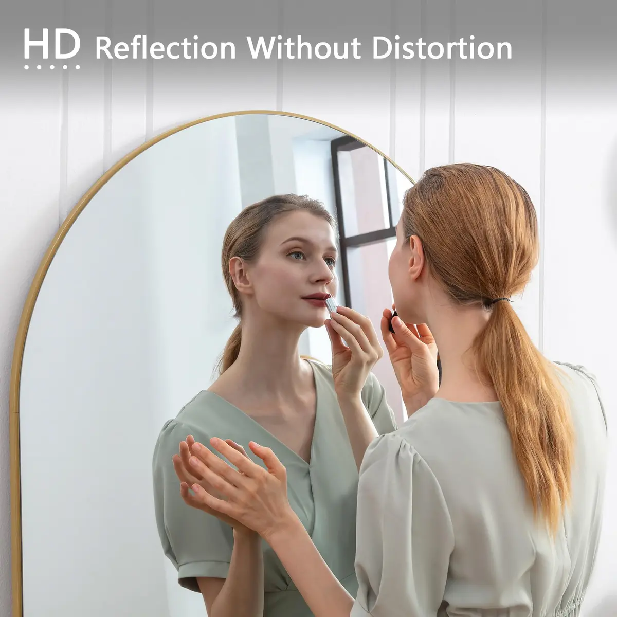 Dolonm 65x22 Inch Arch Full Length Mirror | Modern Standing Floor Mirror for Living Room & Bedroom - view 6