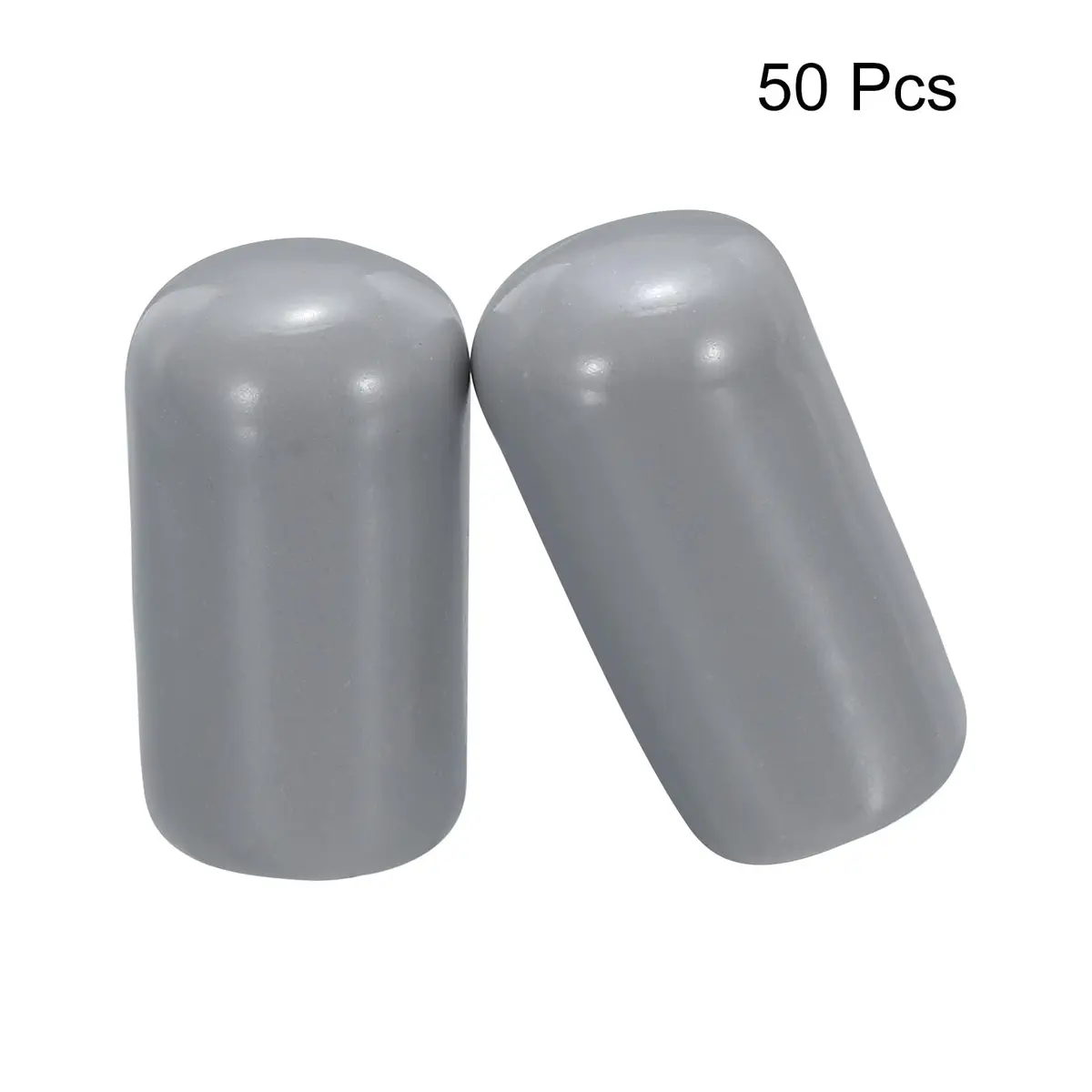 uxcell Rubber End Caps 10mm | Vinyl PVC Round Tube Bolt Cover Protectors Grey - view 2