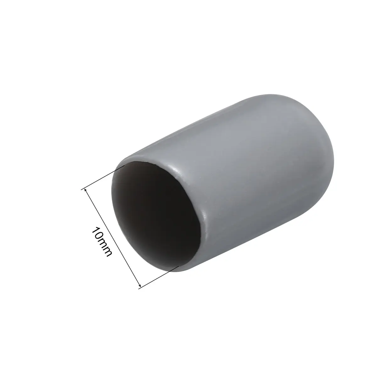 uxcell Rubber End Caps 10mm | Vinyl PVC Round Tube Bolt Cover Protectors Grey - view 3