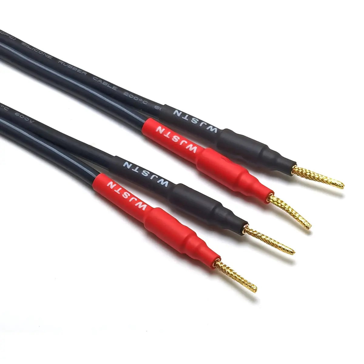 WJSTN RCA Speaker Adapter - 6 Inch Flex Pin Banana Plugs to RCA Female Audio Cable | Heavy Duty, 2 Pack - view 5