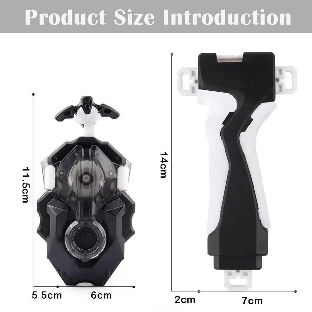 Battbeyle Black Spinning Toy Top Launcher and Grip Set | ASTM-Tested for Safe Play - view 6