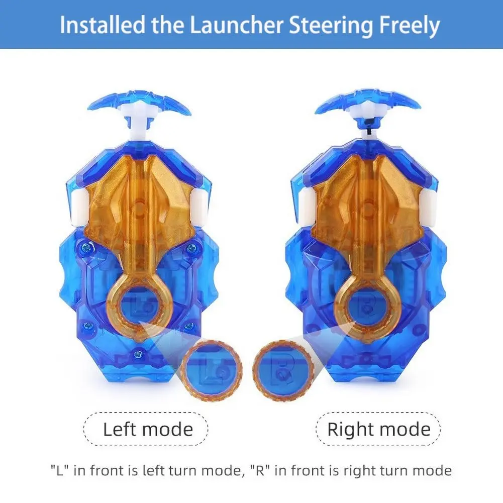 Battbeyle Blue Spinning Toy Top Launcher and Grip Set | ASTM-Tested for Kids 6+ - view 2