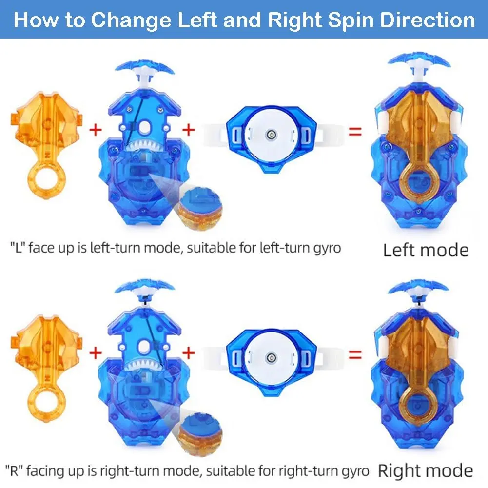 Battbeyle Blue Spinning Toy Top Launcher and Grip Set | ASTM-Tested for Kids 6+ - view 3