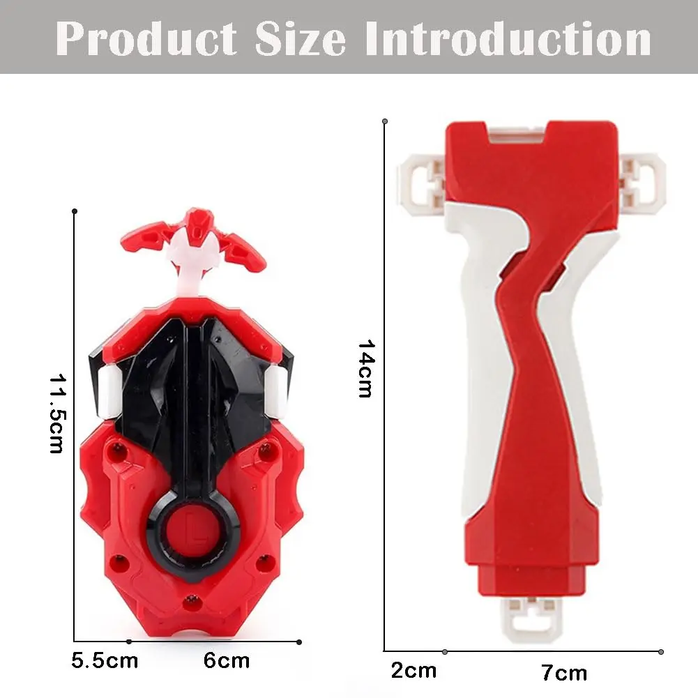 Battbeyle Red Spinning Toy Top Launcher and Grip Set | ASTM-Tested for Kids 6+ - view 6