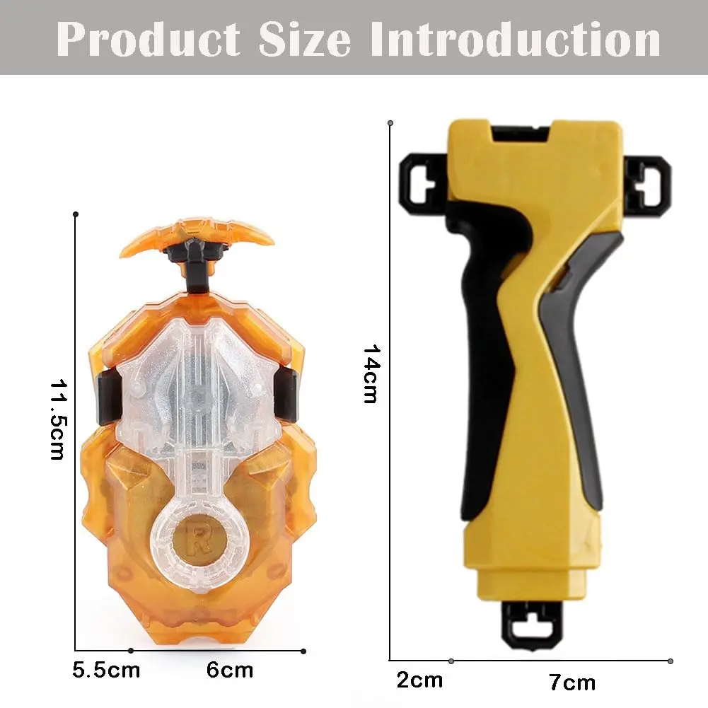 Battbeyle Golden Left Right Spin String Launcher Grip with Handle for Bey Burst Series | ASTM-Tested ABS Toy - view 6