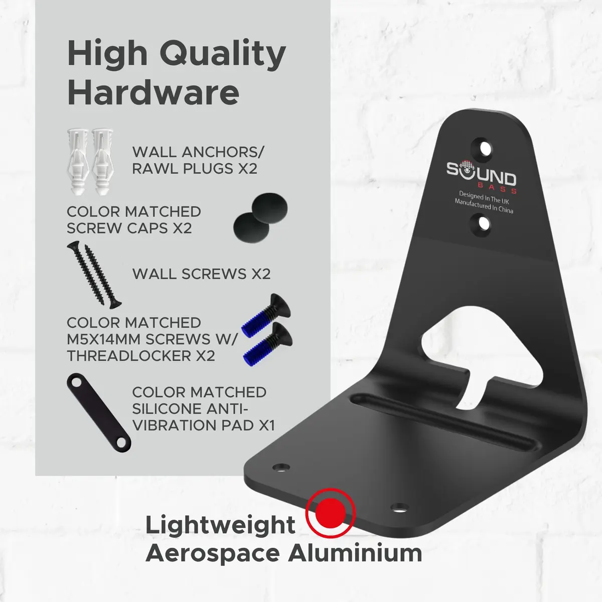 Sound Bass ERA300 Wall Mount Bracket Twin Pack (2pcs) | Low Profile Black Mounts for Sonos Era 300 Speakers - view 5