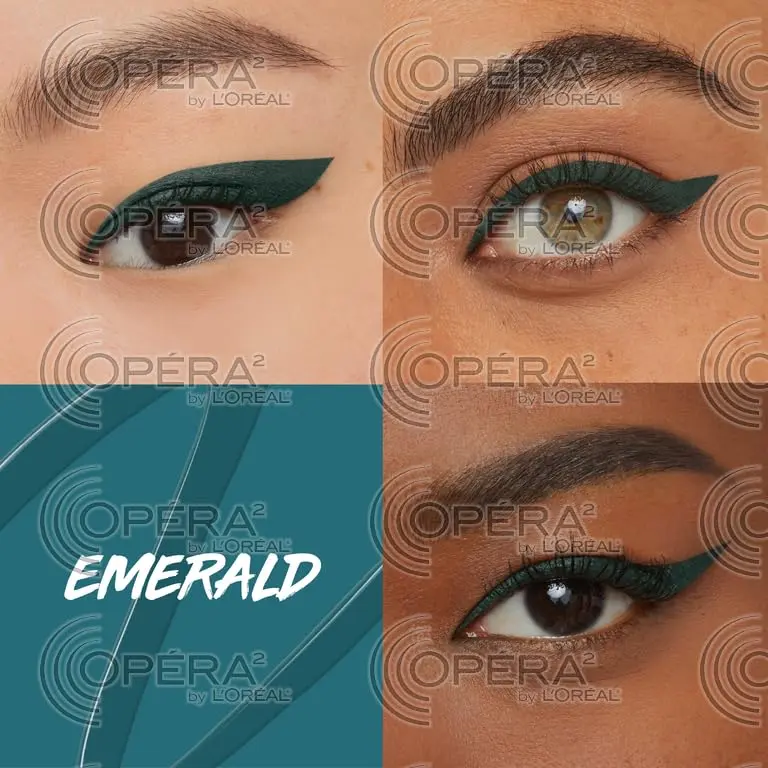 MAYBELLINE Master Precise All Day Liquid Eyeliner Emerald Green 0.342 fl oz (10.1 ml) | Waterproof Up to 30HR Wear - view 4