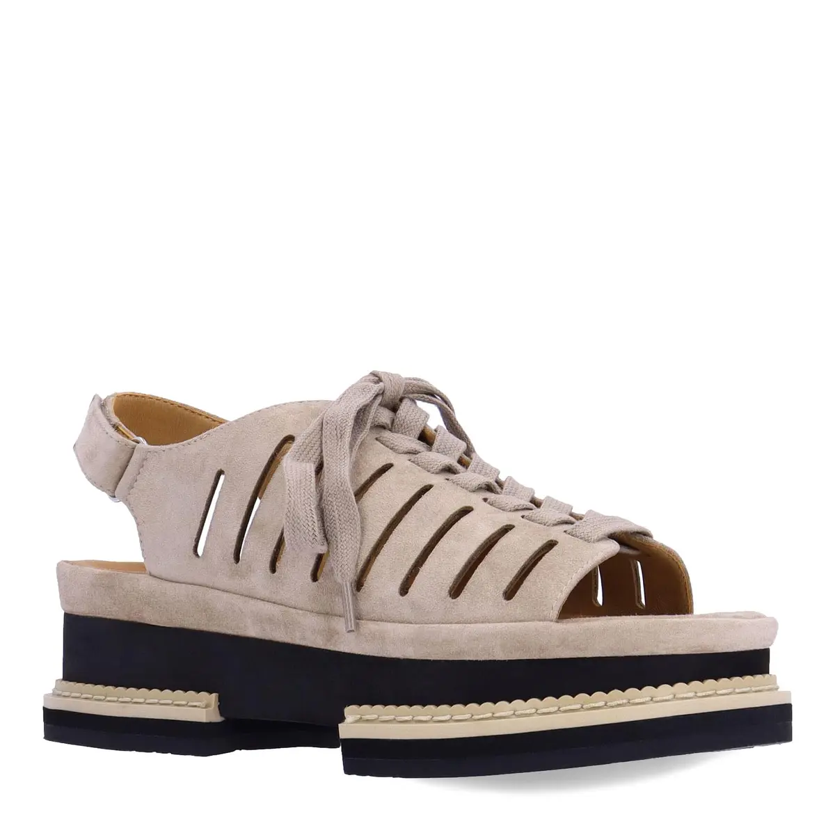 L'Amour des Pieds Women's Adriel Taupe 11 Medium | Leather Sandal with Memory Foam Insole - main product image
