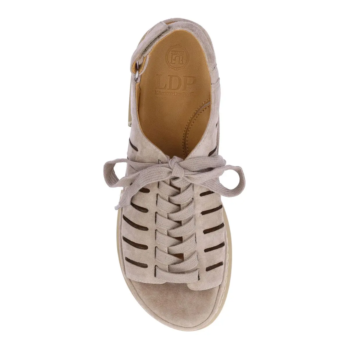 L'Amour des Pieds Women's Adriel Taupe 11 Medium | Leather Sandal with Memory Foam Insole - view 6