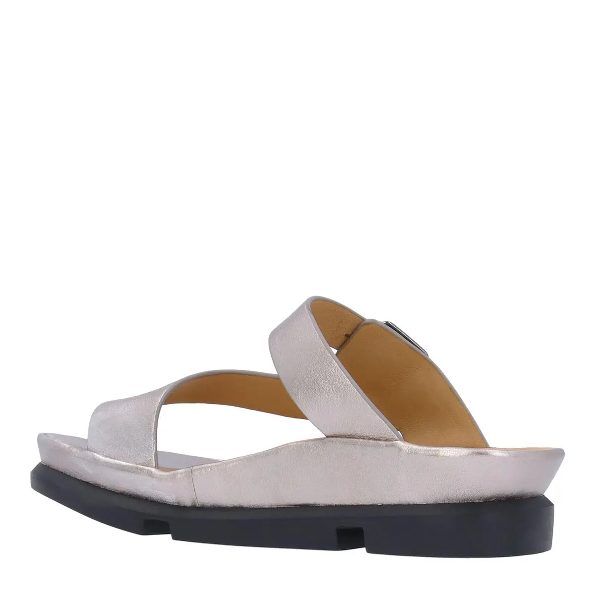 L'Amour des Pieds Alanza Champagne Women's Leather Sandals 7.5 Medium | Memory Foam Insole, Buckle Closure - view 5