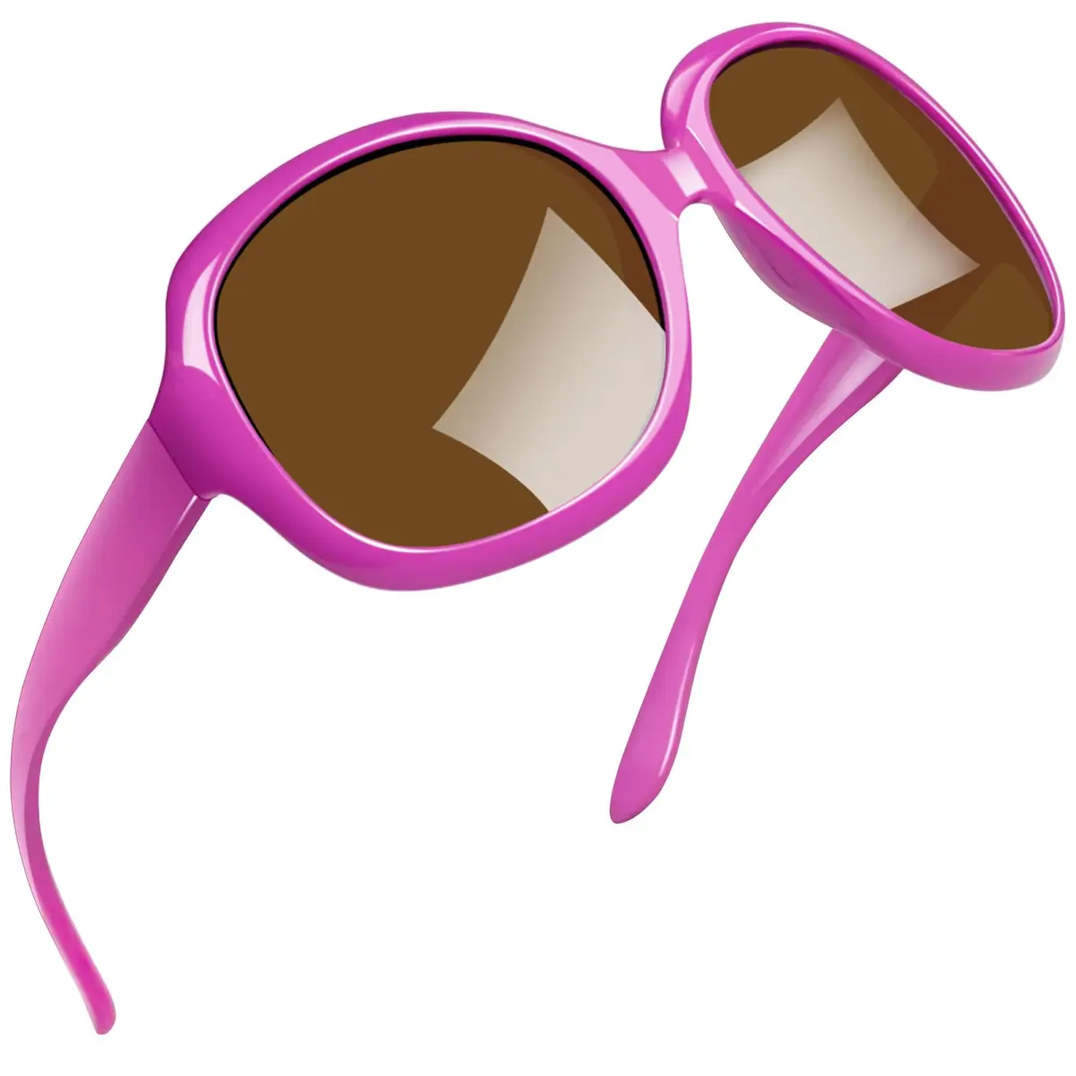 Joopin Oversized Butterfly Sunglasses for Women - Bright Purple with Brown Polarized Lenses - main product image
