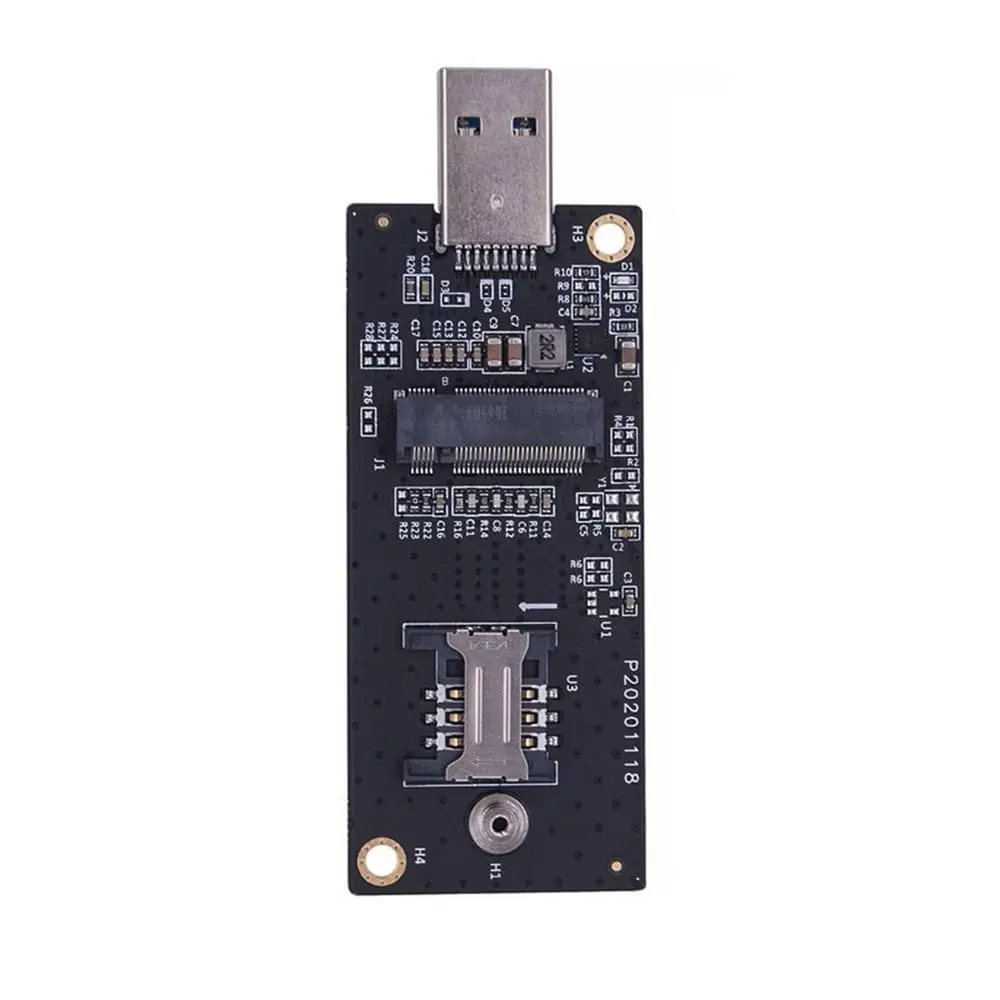 Xiwai M.2 Key-B NGFF WWAN to USB 3.0 Riser Card Adapter with SIM Slot for 3G/4G/5G LTE Wireless Modules (10cm x 10cm x 1cm) - main product image