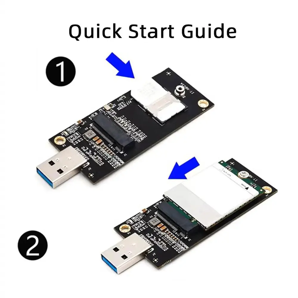 Xiwai M.2 Key-B NGFF WWAN to USB 3.0 Riser Card Adapter with SIM Slot for 3G/4G/5G LTE Wireless Modules (10cm x 10cm x 1cm) - view 7