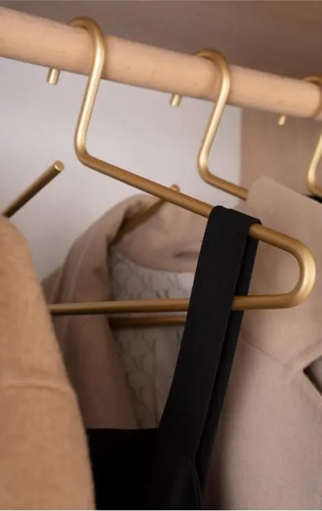 WONQEXZ Premium Matte Gold Aluminum Coat Hangers 16.5” | Elegant & Space Saving (70-120 chars) - view 3