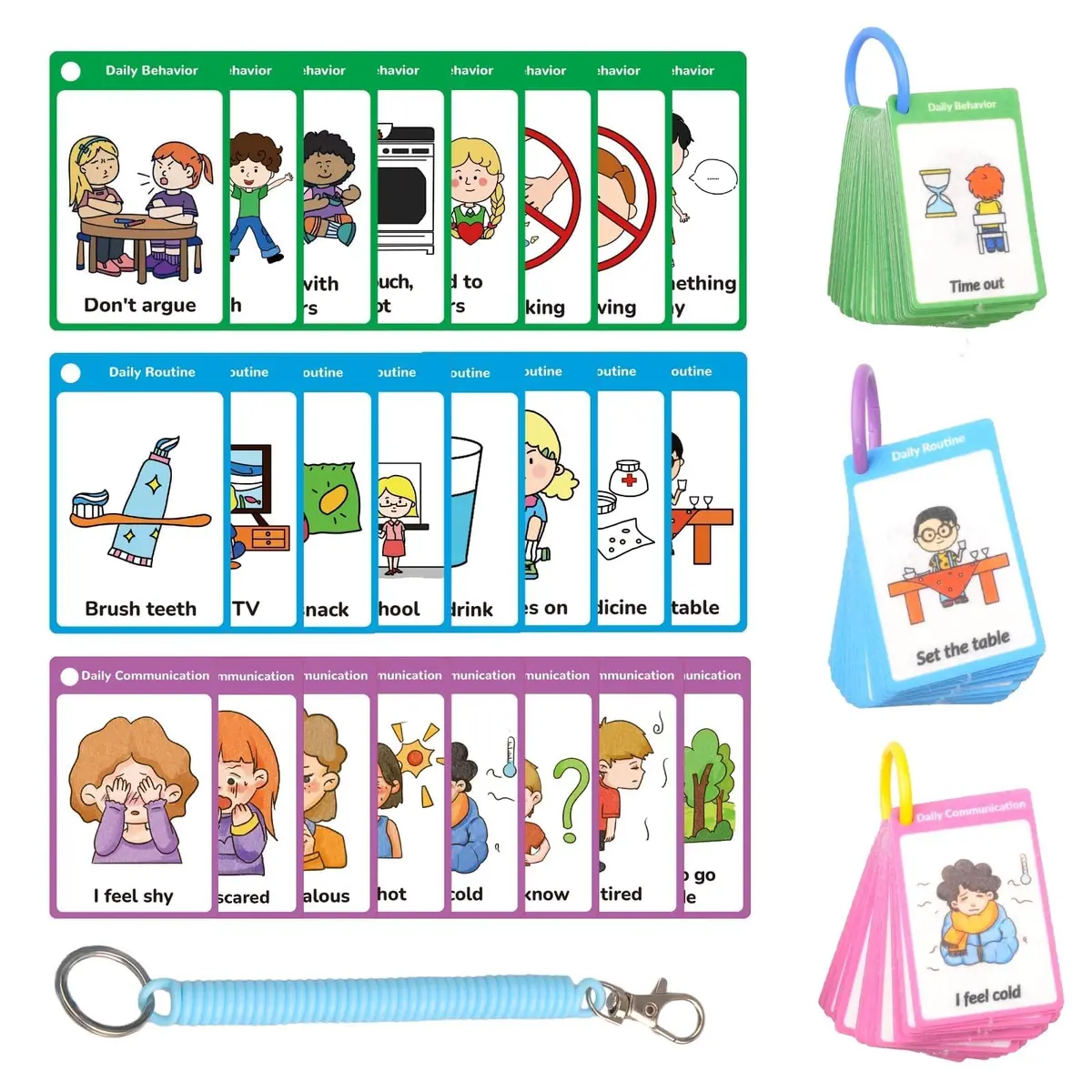 CHEFAN Autism Communication Cards 120 PCS | Visual Aids for Nonverbal Kids & Speech Delay - main product image