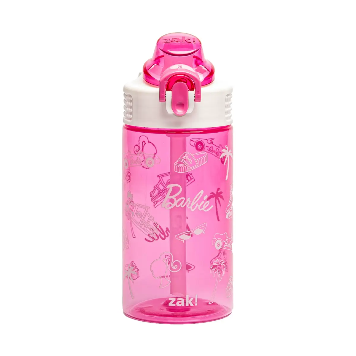 Zak Designs Barbie Sage 16oz Leak-Proof Straw Kids Water Bottle, Plastic | BPA-Free Durable Kid-Friendly - main product image
