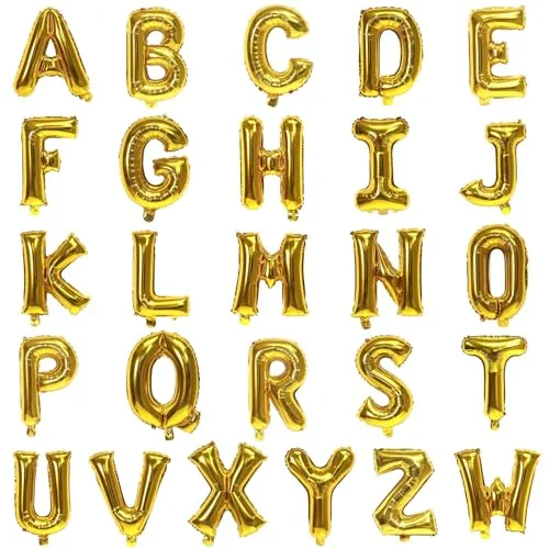 Lingqiang Gold Letter P Balloon 40 Inch | Custom Word Balloons for Parties - main product image