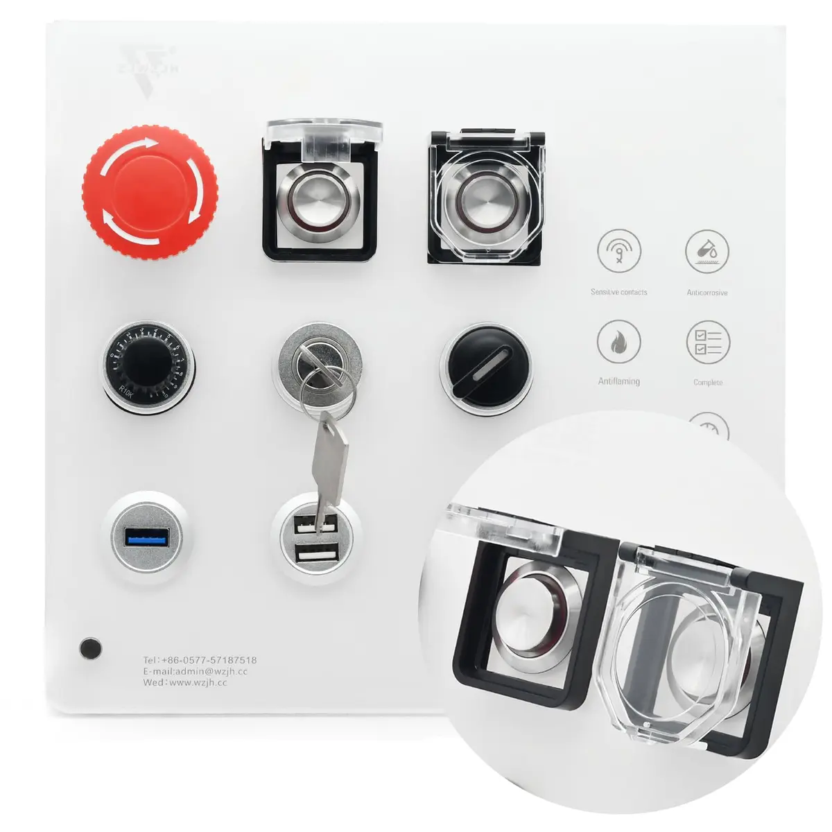 ZGSZJHF Latching Push Button Switch Cover Protector for 22mm Hole, 2-Pack | Childproof & Waterproof Safety Cover - view 6