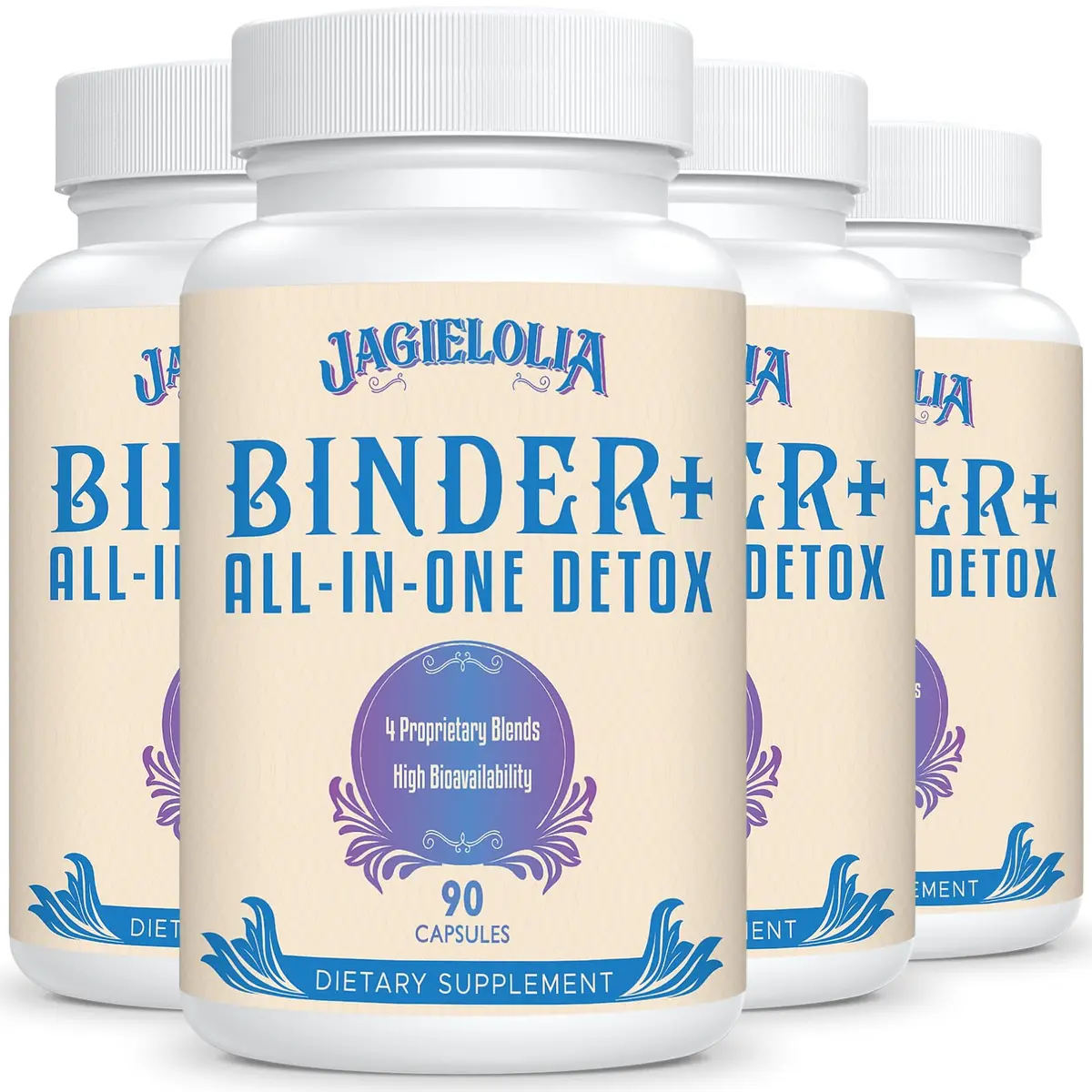 Jagielolia All-In-One Detox Binder Supplement 1500 MG | Liver & Gut Cleanse with Activated Charcoal & Zeolite - main product image