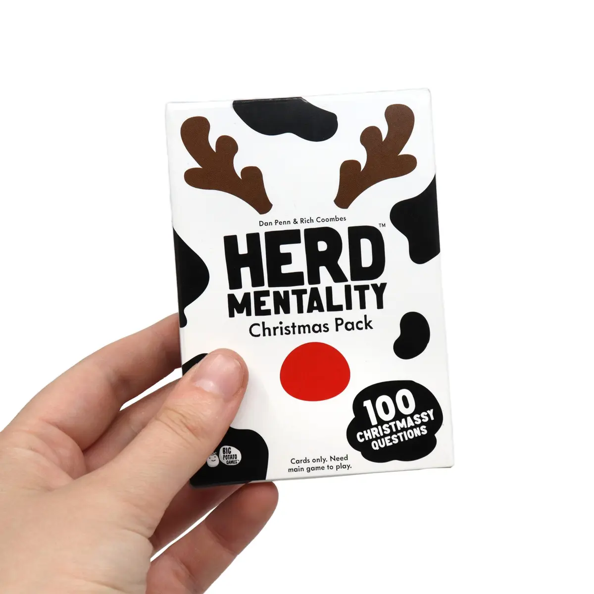 Big Potato Herd Mentality Christmas Expansion Pack | 100 New Christmas Questions for Main Game (Sold Separately) in Red - main product image
