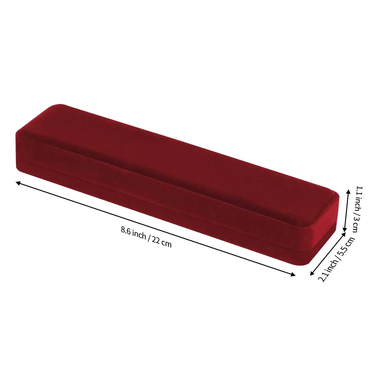 LETURE Red Velvet Bracelet Necklace Pendant Jewelry Box, 22cm (8.6in) Gift Box for Proposal, Wedding, Engagement, Christmas (4-Pack) - view 3