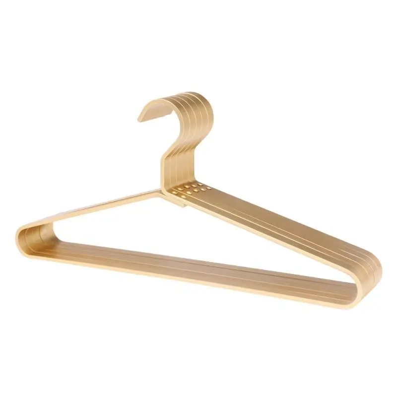 WONQEXZ Golden Aluminum Coat Hangers 6 Piece Set | Extra Slim & Waterproof, 17.7" | Durable Metal Support - view 2