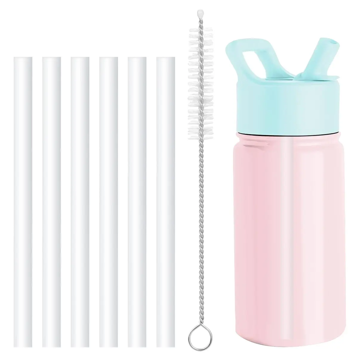 Bubrike Replacement Straws for 14oz Simple Modern Kids Water Bottle | BPA-Free & Dishwasher Safe - main product image