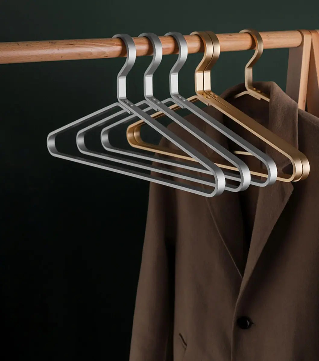 WONQEXZ Silver 6 Piece Coat Hangers | Extra Smooth & Durable Aluminum Alloy Support - view 8