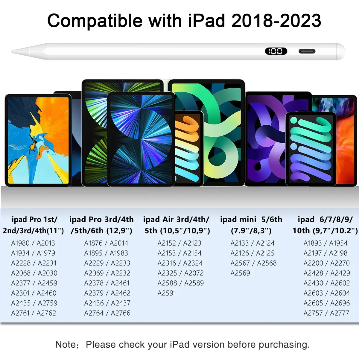 KOKABI iPencil 2nd Gen Stylus for iPad 6/7/8/9/10 | Precise Tilt & Palm Rejection - view 2