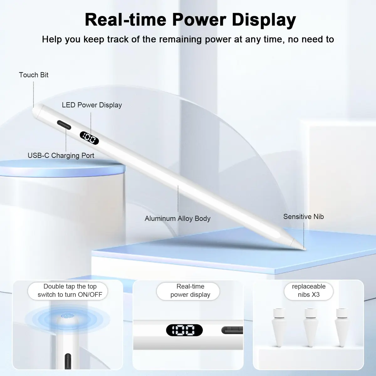 KOKABI iPencil 2nd Gen Stylus for iPad 6/7/8/9/10 | Precise Tilt & Palm Rejection - view 3