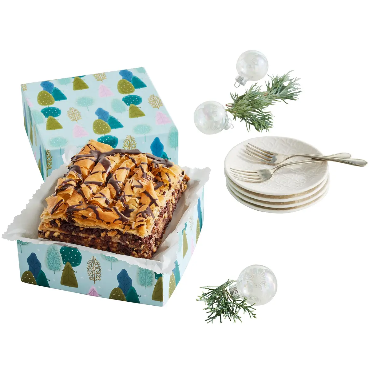 Harry & David Chocolate-Covered Baklava 1 lb | Festive Holiday Treat with Rich Chocolate Drizzle - main product image