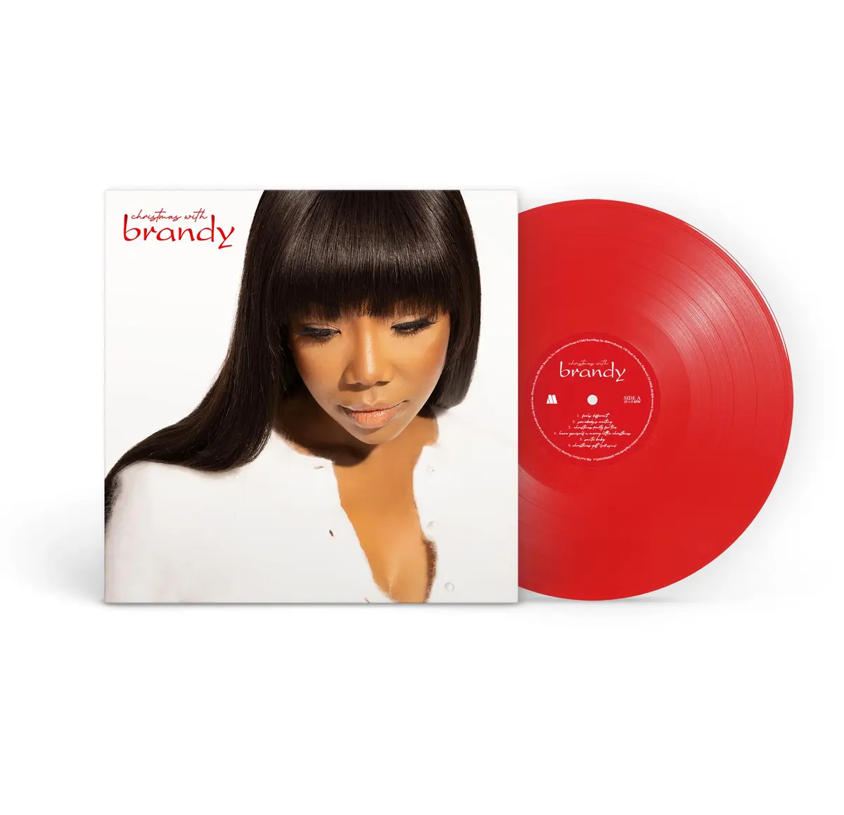 Motown Christmas With Brandy [Red LP] | Holiday & Wedding Vinyl Album (35cm x 2cm x 35cm) - main product image