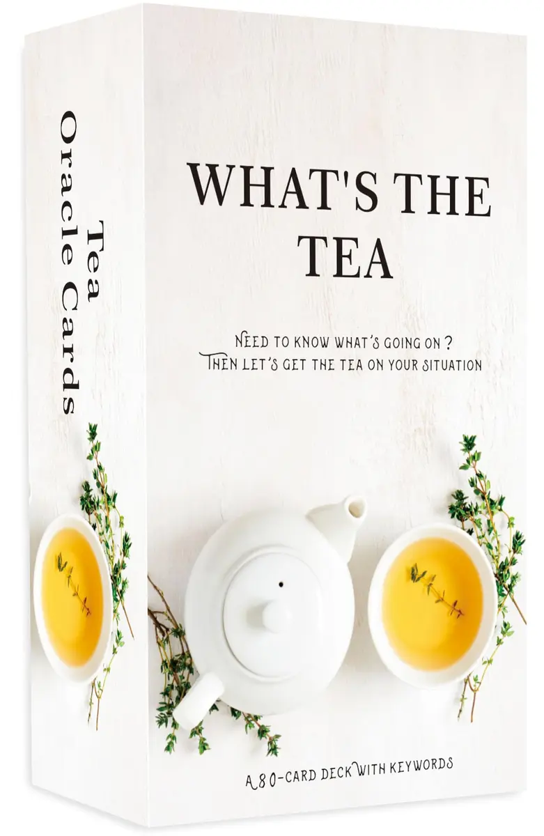 GZXINKE What's The Tea? Relationships Oracle Cards, Life Oracle Deck, for Beginners, Interpreting Career & Relationships, White - main product image