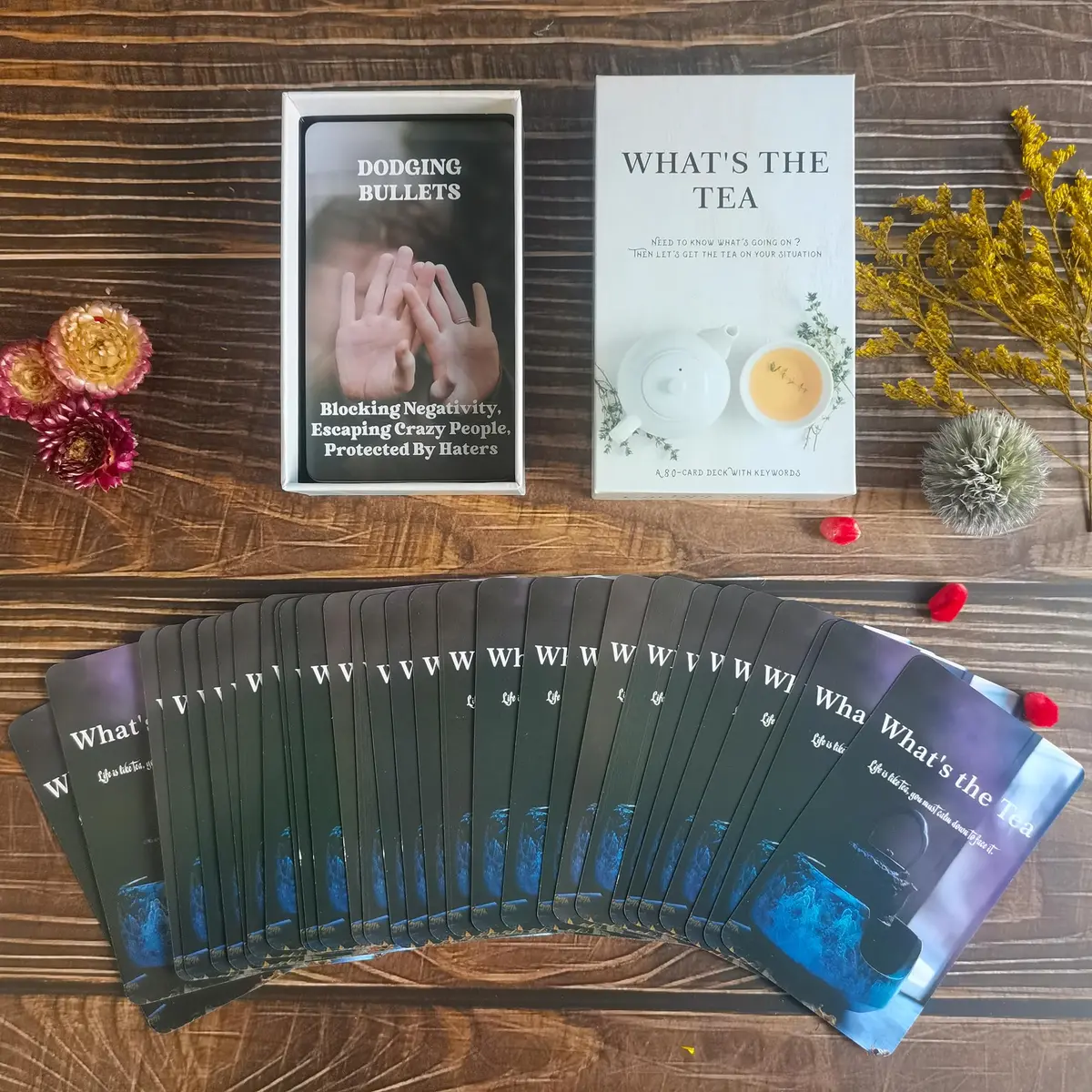 GZXINKE What's The Tea? Relationships Oracle Cards, Life Oracle Deck, for Beginners, Interpreting Career & Relationships, White - view 5