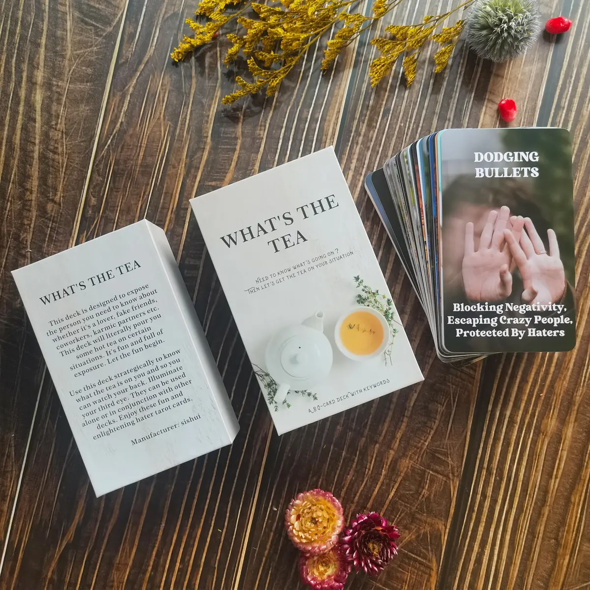 GZXINKE What's The Tea? Relationships Oracle Cards, Life Oracle Deck, for Beginners, Interpreting Career & Relationships, White - view 6